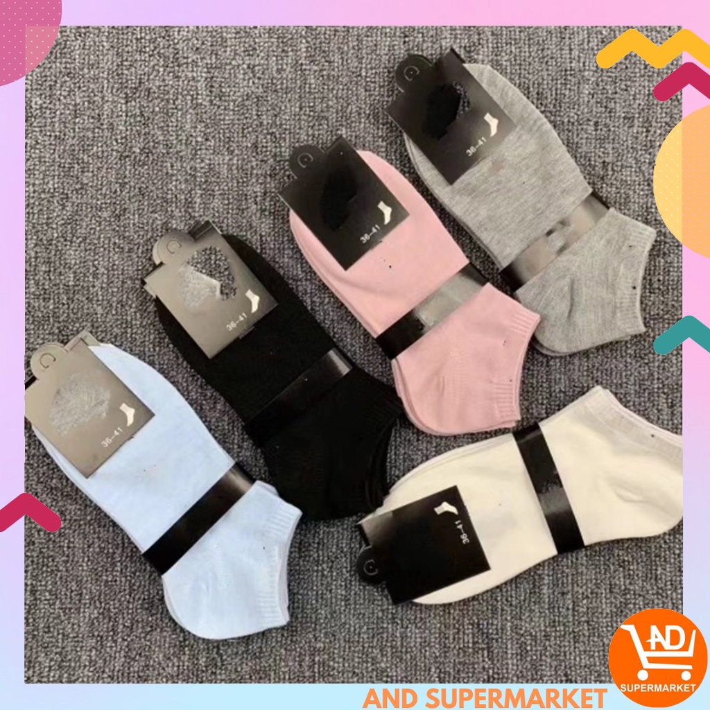 Kaos Kaki Unisex Import Kaos Kaki Fashion Motif Polos Wanita Pria Murah Kaus Kaki Semata Kaos kaki Ankle Socks KK08