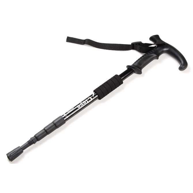 Tongkat Hiking Trekking Mendaki Gunung Telescopic 4 Section - Hitam