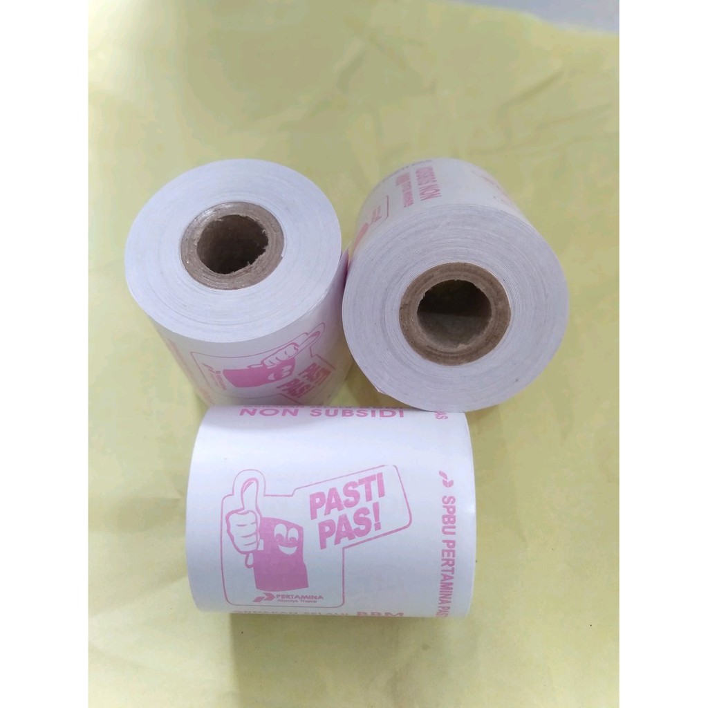 

KERTAS THERMAL LOGO PERTAMINA PASTI PAS UKURAN 57atau58X47MM Terbatas