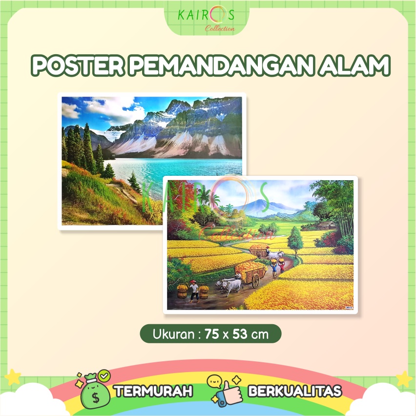 Poster Dinding Jumbo Aneka Pemandangan Lukisan Alam