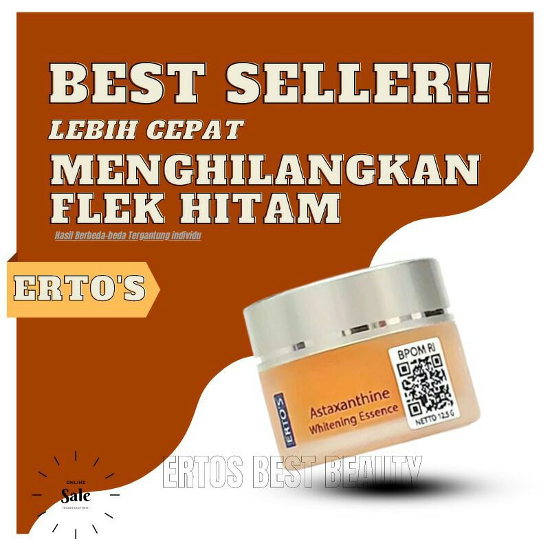 Ertos Cream Krim Penghilang Menghilangkan Flek Hitam Membandel Bpom - Erto s Astaxanthine