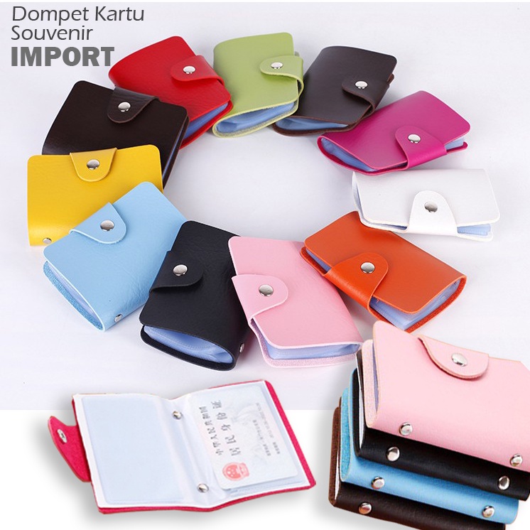 DOMPET KULIT TEMPAT KARTU IMPORT UNTUK SOUVENIR PERNIKAHAN ATAU KADO ULANG TAHUN GROSIR MURAH