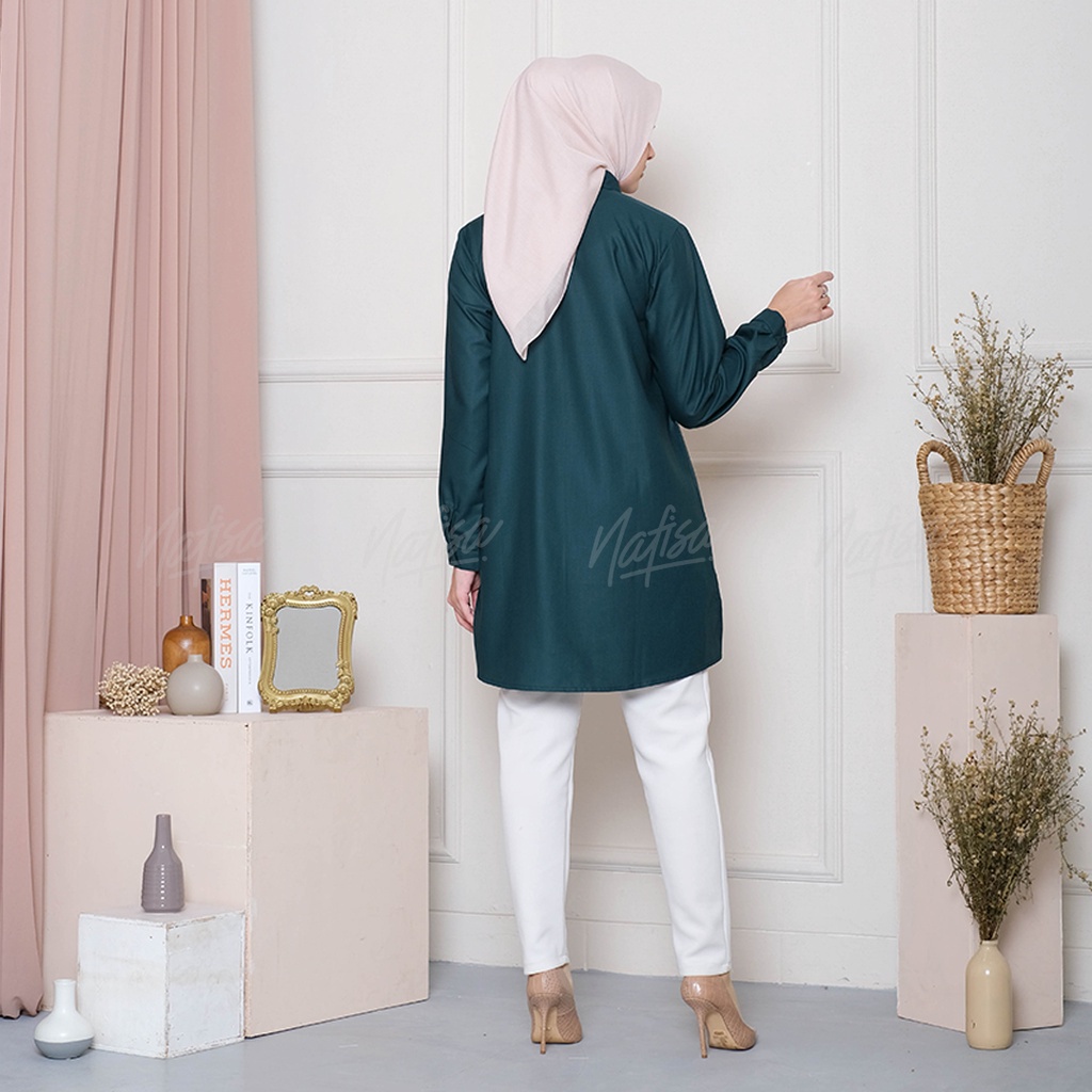 Flash Sale Tunik Atasan Day To Day Material Toyobo | Atasan Lengan Panjang  Kancing Tunic TFD Kemeja Kerja Atasan  Kerah