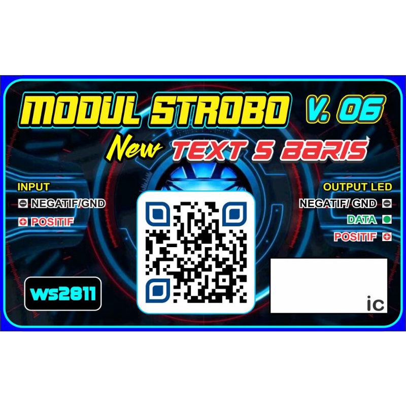 MODUL STROBO TEXT 5BARIS WS2811 V.06