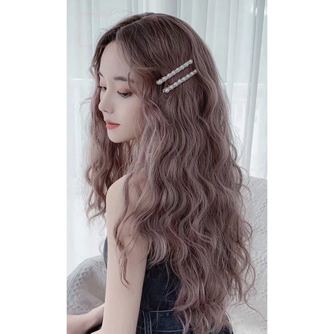 C8257 full wig korean mermaid wave tanpa poni 65 cm