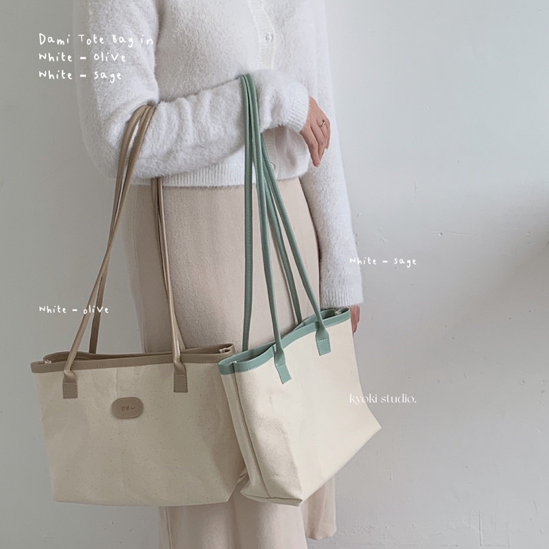 Dami Magnetic Closure Tote Bag - INS Korean Tote Bag