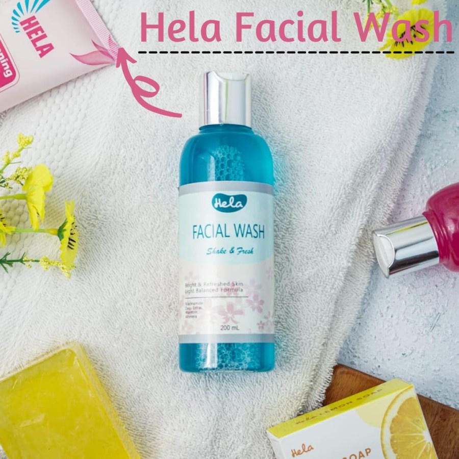 Hela Facial Wash, Facial Toner, Body Lotion, Soap Series BPOM