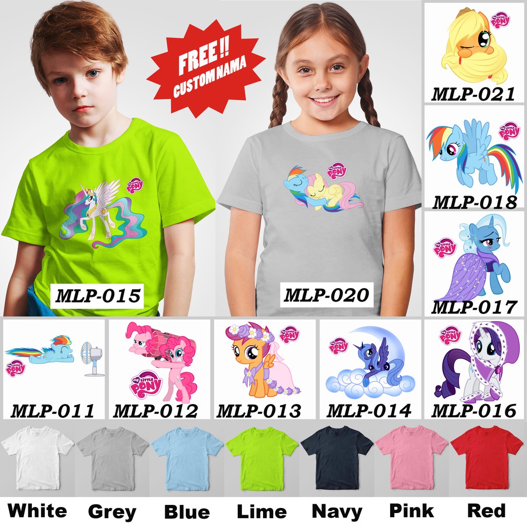 [FREE NAMA !!] Kaos Anak &amp; Family My Little Pony 100% COTTON PREMIUM