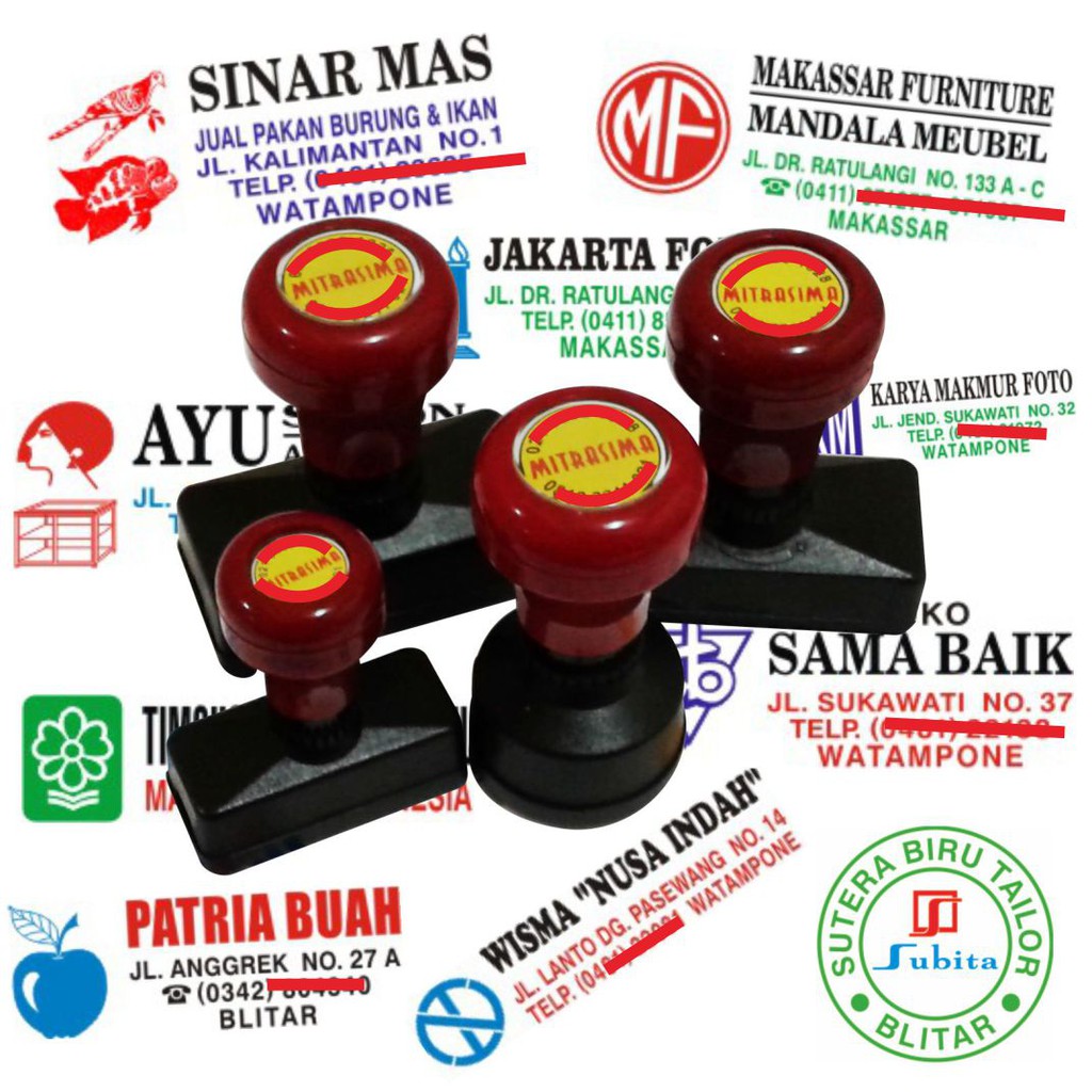 

Stempel otomatis / Stempel warna 3 Warna ukuran standar