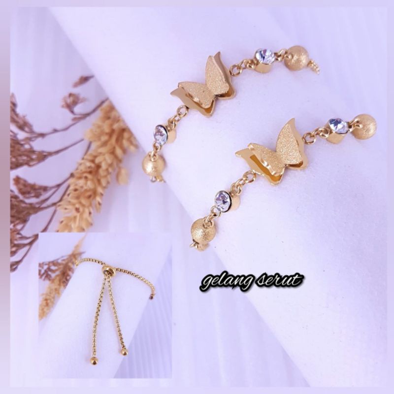 gelang kupu-kupu serut Titanium