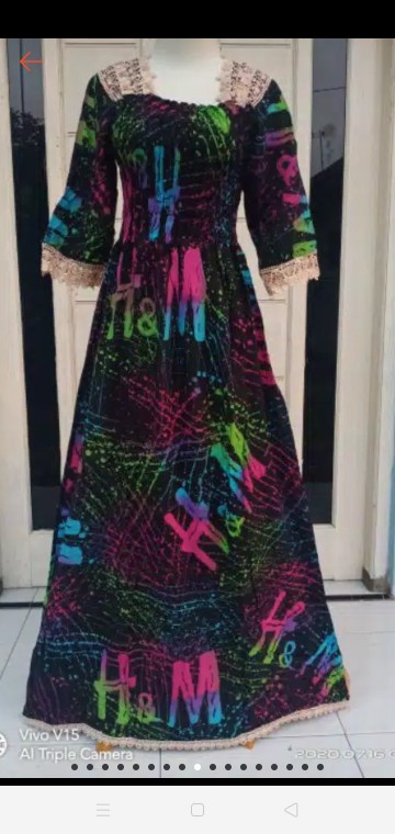 Gamis Batik Halus Cap / Gamis Premium / Gamis Kerut Cap . Gamis Semok Cap