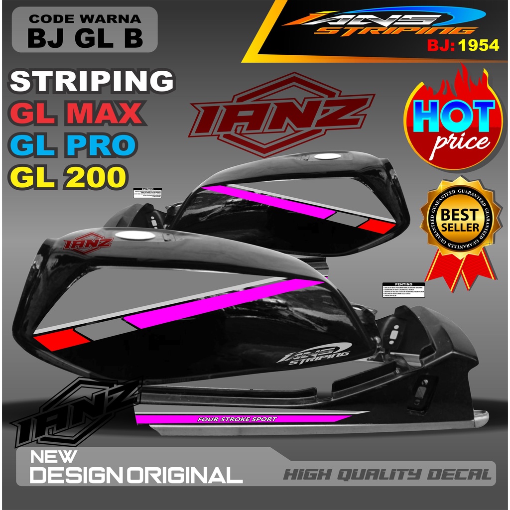 STIKER STRIPING  GL PRO  / STRIPING MOTOR / STIKER MOTOR GL / STRIKER NEW TECH GL MAX / STRIPING GL NEW TECH / STIKER CUSTOM GL MAX GL PRO