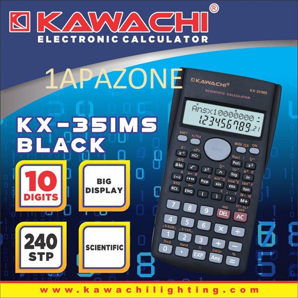 

Kalkulator scientific KX-351MS BLACK KAWACHI