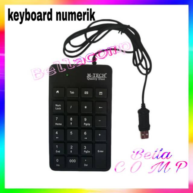 Keyboard Numerik M tech Numeric Keypad with 4 office hotkeys keyboard angka