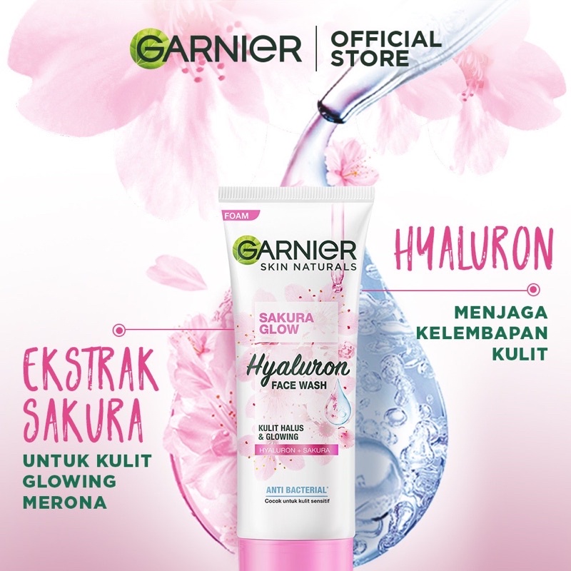 GARNIER SAKURA GLOW FACE WASH / HYALURON / ORIGINAL