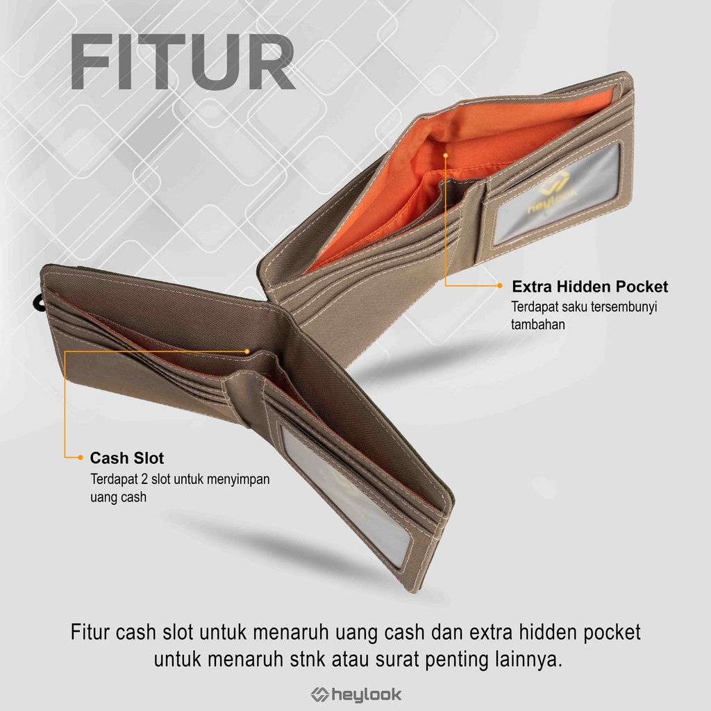 HEYLOOK Project - Dompet Pria Pendek DEXTER Waterproof Dompet Cowok Lipat Anti Air Dompet Kartu Uang ATM Distro Terbaru