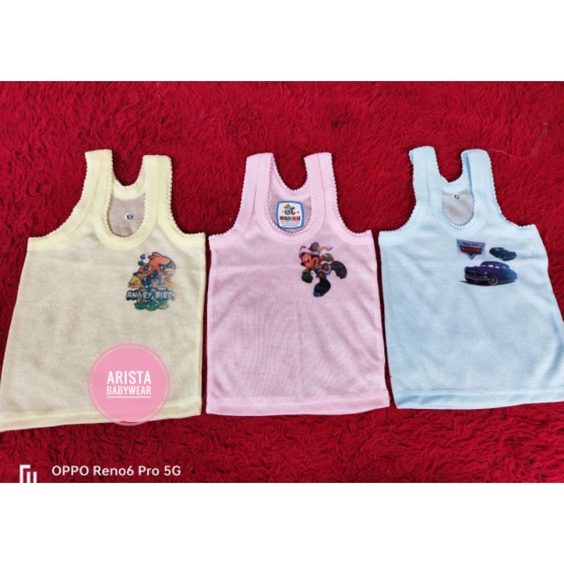 (3pcs) singlet sablon bayi/anak size S,M,LXL