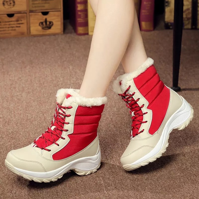 Winter Snow Boots Waterproof Sneaker Boots anti air Musim Dingin