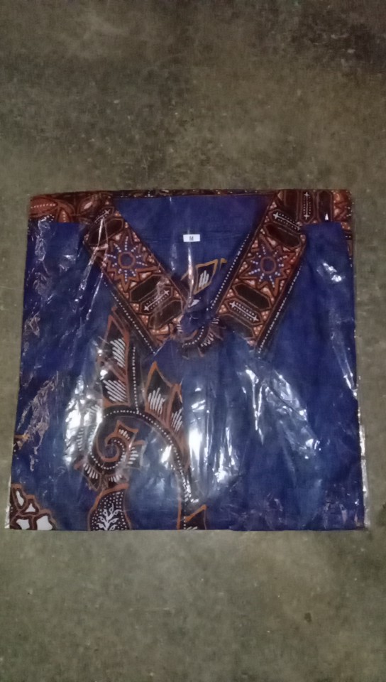 Nailo Batik Hrb026 Kenongo Kemeja Tosca Pendek Pekalongan Padi M L Xl Sogan Tulis Halus Kemeja Batik