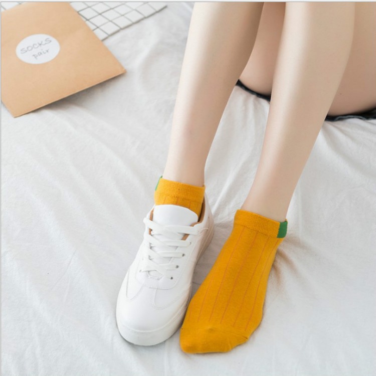 ❀ Chingu ❀ KK009 Kaos Kaki (Tanpa Kemasan) Pria Wanita Unisex Tipis Pendek Semata Kaki Motif Petak Fashion Korea Women Sock Import Murah