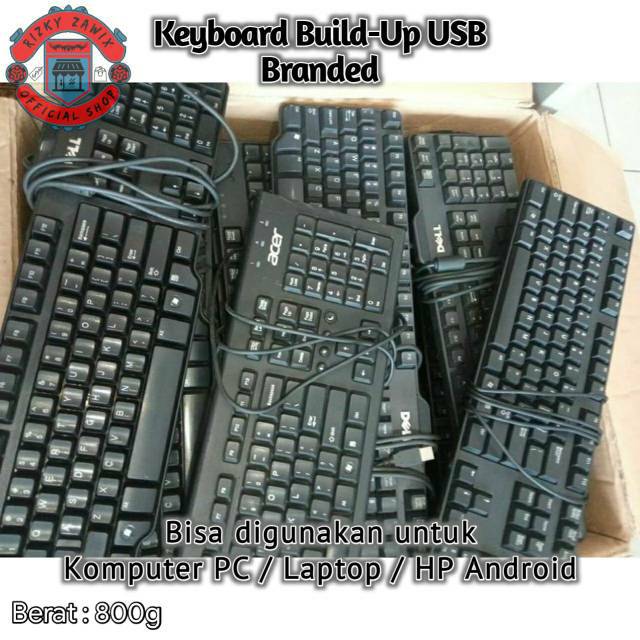 Keyboard USB Build Up Branded Second Bekas Komputer PC Dell Logitech