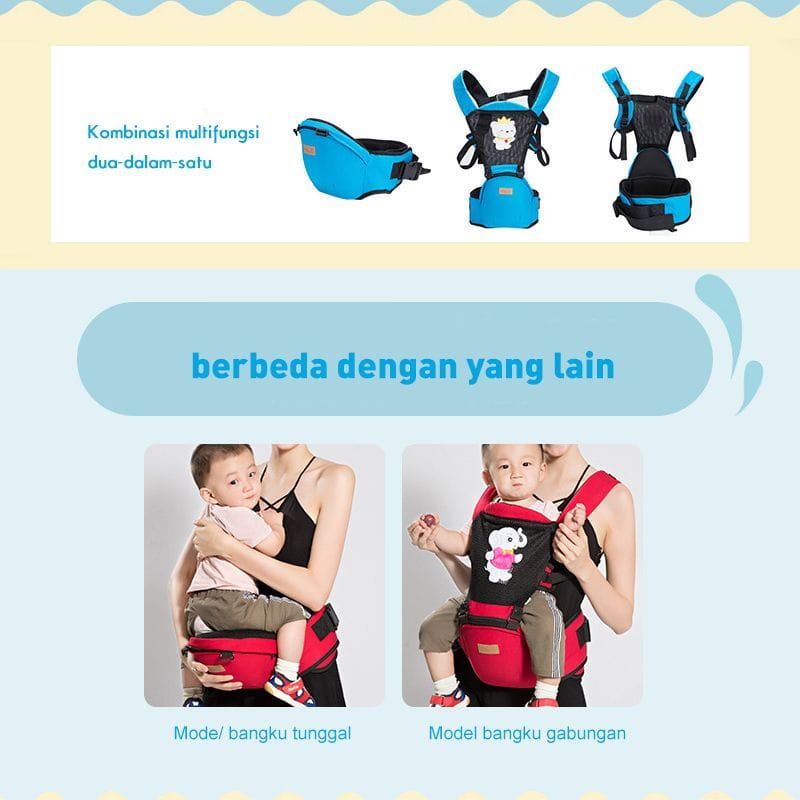 New Gendongan Bayi Hipseat Multifungsi Original Import Premium