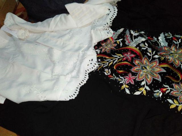 Rok Lilit Bordir Motif Setangkai Premium Quality / Setelan Kebaya / Setelan Brukat