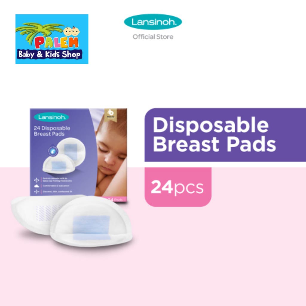 LANSINOH Disposable Nursing Pads (Pack Of 24) Breast Pads