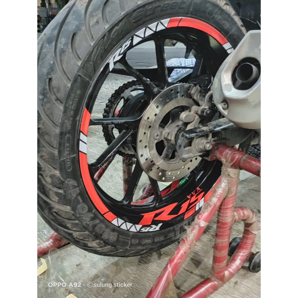 Stiker Velg Motor Yamaha R15 Cutting Sticker Lis Variasi Aksesoris Terbaru