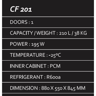 Freezer 200 Liter Artugo CF 201 CW Garansi Resmi