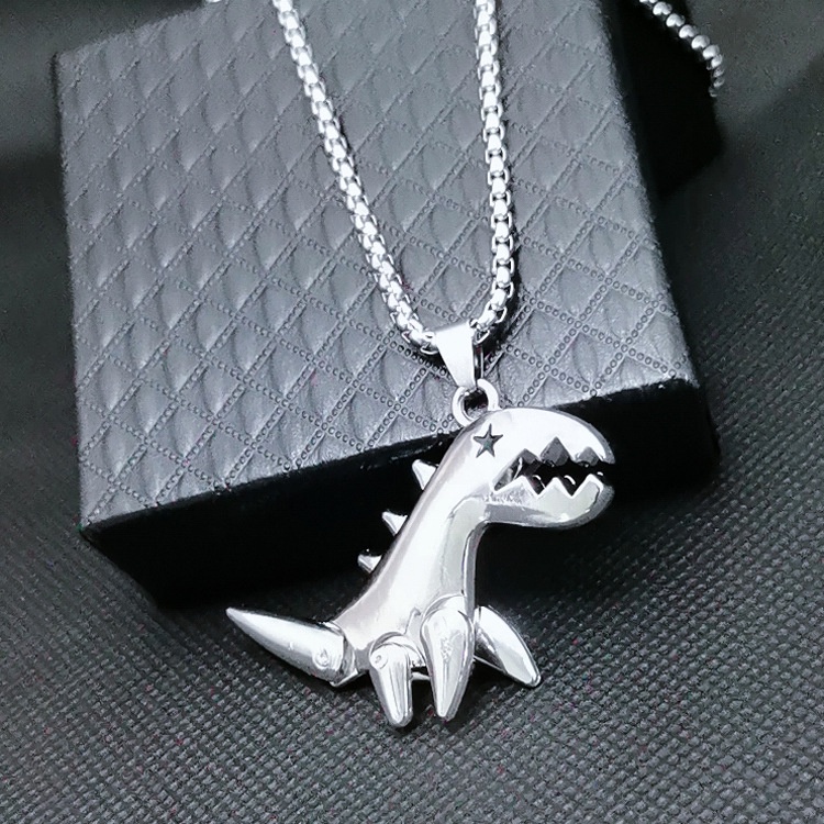 Korea in Harajuku retro dinosaurus liontin cute Hip Hop disko cool Bumi kalung pasangan pria dan wan