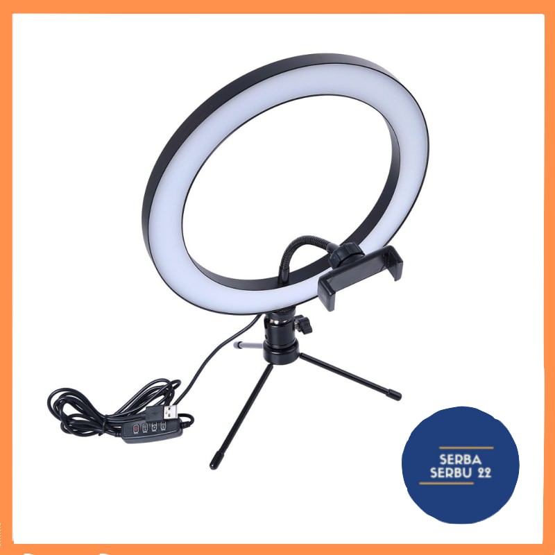 Ringlight with Tripod Holder Tripod MINI + Ringlight 16cm Vlog Beautician [SS]