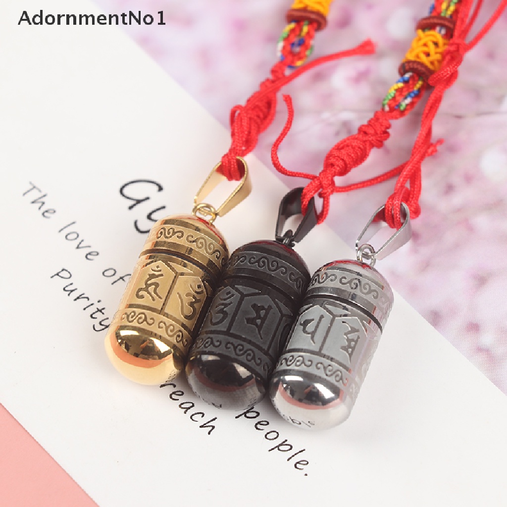 (AdornmentNo1) 1pc Kalung Rantai Dengan Liontin Botol Mantra Doa Mantra Dapat Dibuka