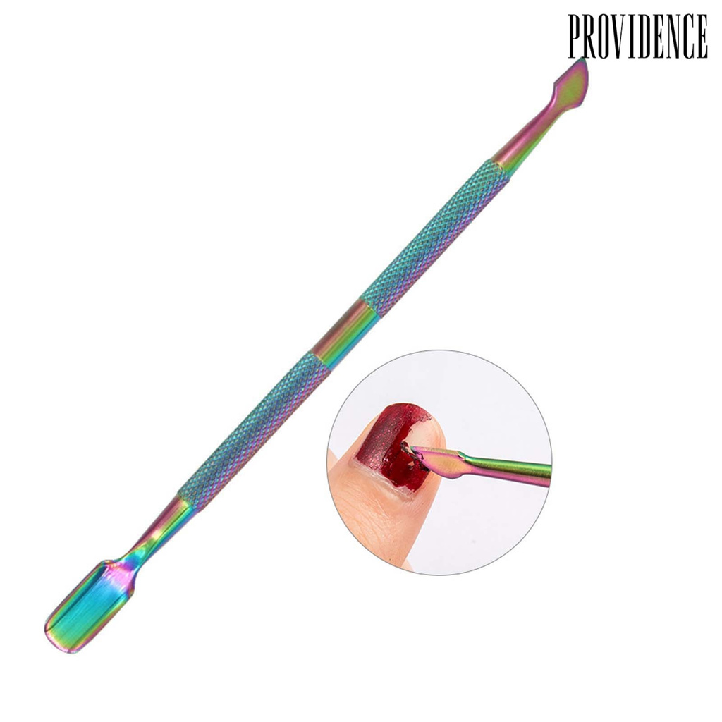 Alat Pendorong Kutikula Dua Sisi Bahan Titanium Stainless Steel Anti Slip Untuk Manicure