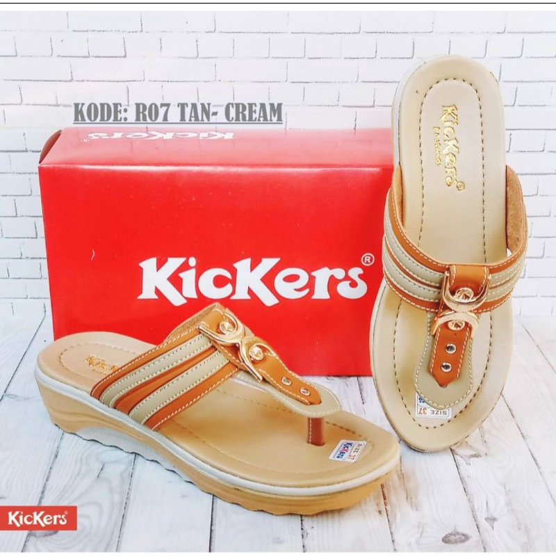 (COD) SANDAL JEPIT WEDGES WANITA KICKERS TERBARU SENDAL WEDJES JAPIT WEDJES