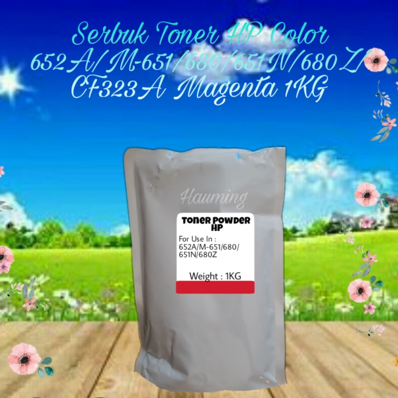 Serbuk Toner Color HP 652A M651 M680 M651N M680Z M651DN M651XH M 651 680 CF323A Magenta 1kg