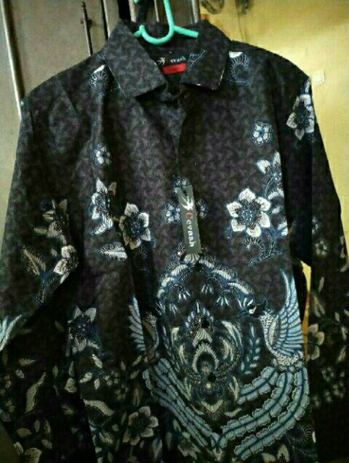 Baju Pria/ Cowok Kemeja Batik Premium Slimfit Lengan Panjang Merah Kuning Hijau Biru Navy Gold Lb466
