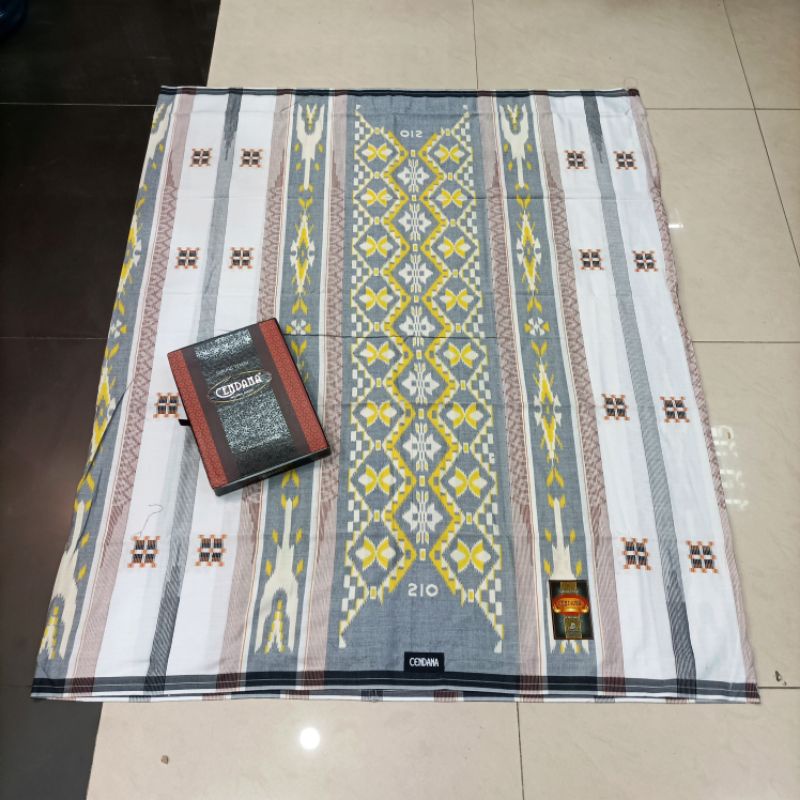 Sarung Tenun Merk Cendana Songket Dan / Goyor / Goyoran Jaquard Jaguar Bahan Halus Kota Baru Merk  E