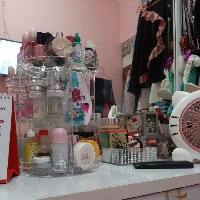  Rak  Kosmetik  Putar Acrylic Organizer Cosmetic Display  