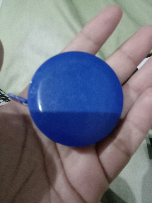 Meteran Badan / Tubuh Praktis Mini Roll Automatis Putar Alat Ukur Flexible Baju 1.5m - Putih