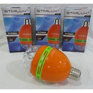 STARLUX Lampu Disco Putar Tri Color / LED Disco Warna Warni Kualitas OK