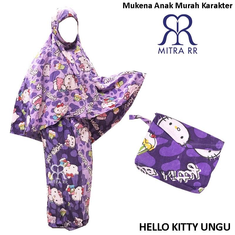 Mukena Anak Kartun Karakter Hello Kitty/ Mukena Anak 7-10 Tahun Murah Halus Adem