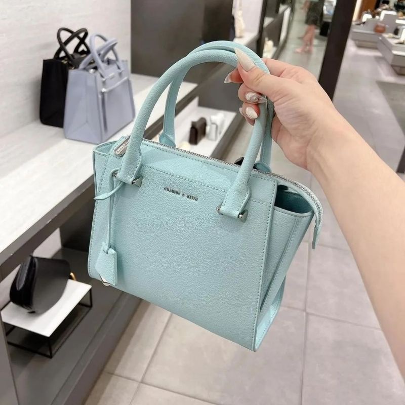 7.7 SALE | CK Double Handle Trapeze Tote Bag / CK Structured Trapeze Bag