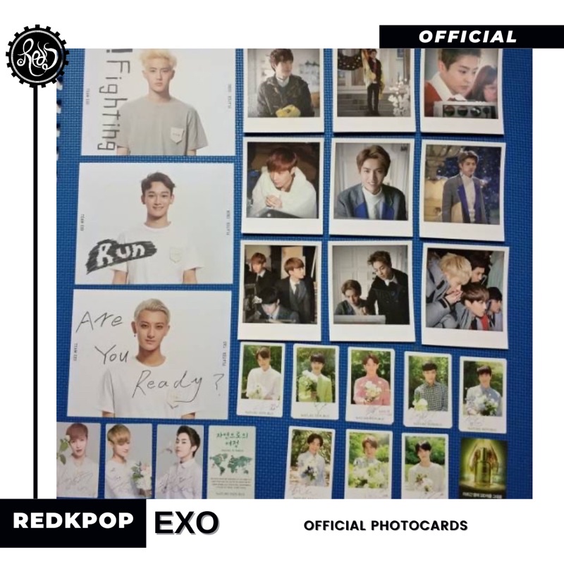 EXO OFFICIAL PHOTOCARDS (Nature Republic, Stardium, MID Polaroid)