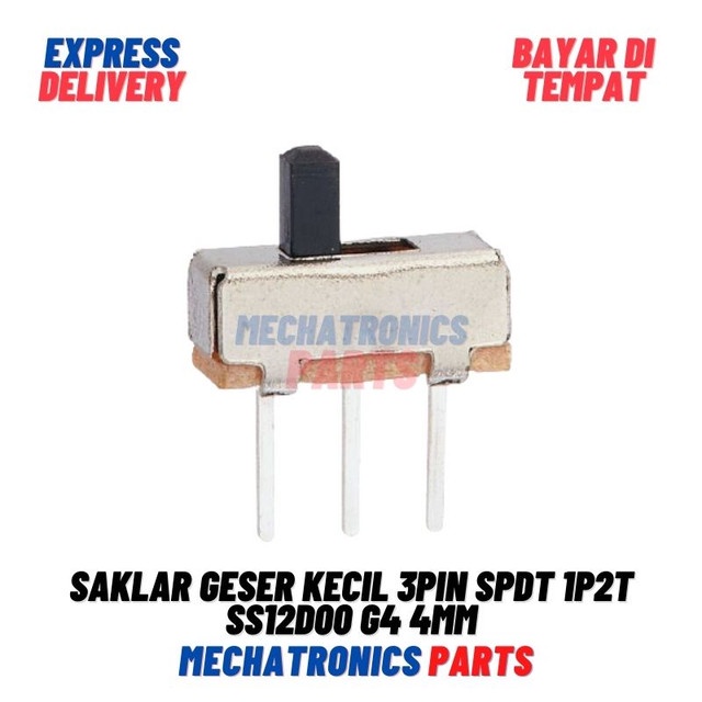 [SWI-9076] SAKLAR GESER KECIL 3PIN SPDT 1P2T SORONG TONGGLE SWITCH SS12D00 G4 4MM