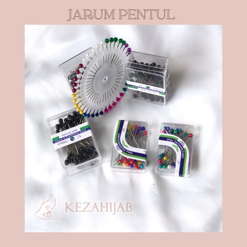 jarum pentul Besar hitam &amp; Warna-Warni / jarum pentul bulat