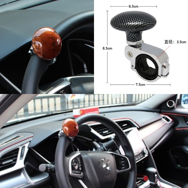 Steering Brodie Knob Power Handle Pegangan Bola Stang Stir KAYU dan KARBON