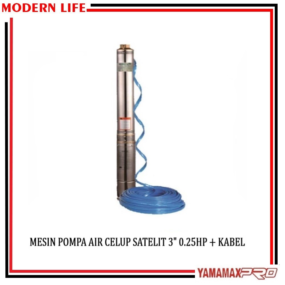 Mesin Air Pompa Satelit 3inch 0,25 HP / Submersible Pump / Pompa Sibel