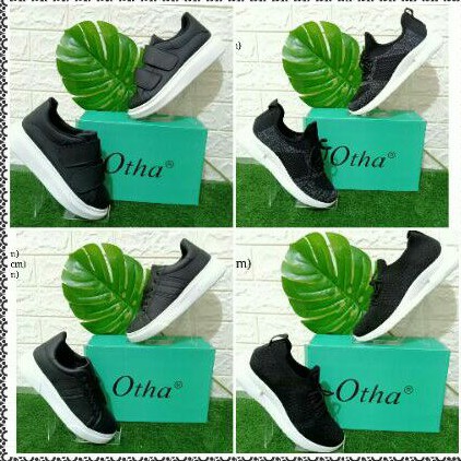 FILLYS : SEPATU OTHA BY LAVIOLA - SEPATU KETS SNEAKERS UNTUK SEKOLAH HANGOUT HITAM PRIA WANITA H262
