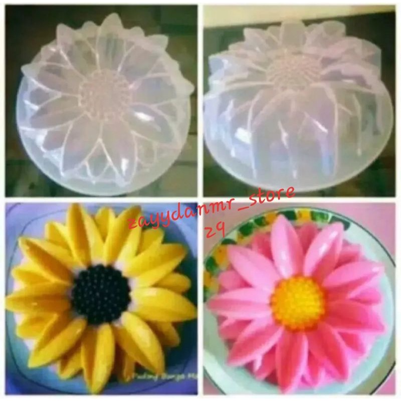 Cetakan puding bunga matahari/loyang puding agar jelly bentuk bunga matahari